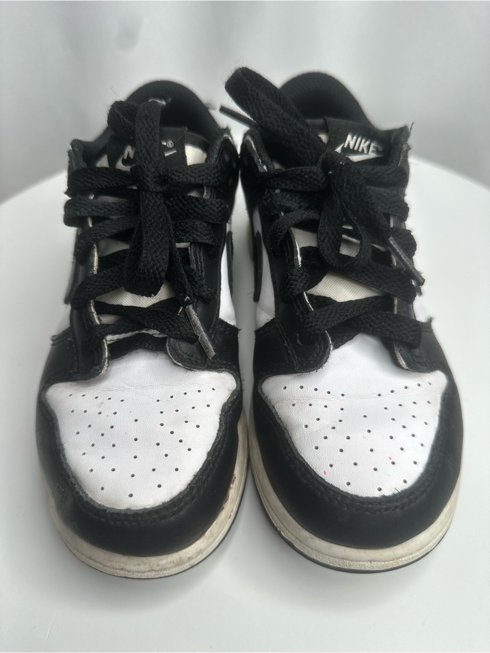 Nike Dunk Low Panda Black White Sneakers Kids Size 1Y CW1588-100 (SH125)